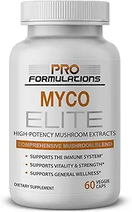 Pro Formulierungen MD Myco Elite – Umfassende Pilz-Extrakt-Mischung – 60 vcaps – Superior Immunsystem-Unterstützung - Verbessert mit Reishi, Turkey Tail, Maitake und Cordyceps