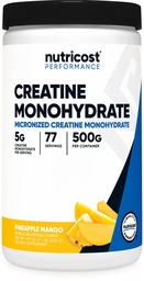 Nutricost Creatine Monohydrate Powder (Pineapple Mango, 500 Gram) - Micronized Creatine Supplement - Vegan, Non-GMO, Gluten Free