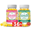 Lunakai Collagen und Vitamin D3 Gummie Bundle - Non-GMO Anti Aging Ergänzungen für Männer und Frauen - Immunität, Knochen und Stimmung Unterstützung Gummy für Erwachsene - 30 Tage Versorgung