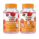 Lebensfähiges Magnesium Kids + B Complex Kids, Gummie Bundle - Große Verkostung, Vitamin-Ergänzung, Glutenfrei, GMO frei, Kaugummi