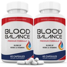 Justified Laboratories (2 Pack Blood Balance Advanced Formel 620MG Formel Ergänzung Pillen 120 Kapseln