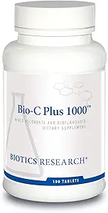 Biotics Research Bio C Plus 1000 Antioxidans, hohe Potenz, Bioflavonoide, Unterstützt gesunde Immunantwort, baut Kollagen, Gesunde Haut, Knorpel und Gelenkunterstützung 100 Tabletten