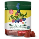 Gommies multivitamines pour enfants MegaFood - Vitamines pour enfants - 4 ans et plus avec vitamine C, vitamine D, zinc, choline et fruits réels - Soutien Cerveau et Immune - Saveur Berrylicious - 60 Gommies (30 portions)