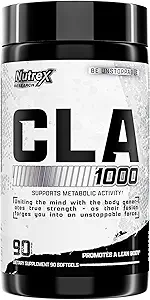 Nutrex CLA 90 Weichgel - 1000mg Konjugierte Linolsäure Aktive Mischung aus Safflower Oil - Stimulant-freie Metabolismus Booster Pillen für Gewichtsverlust