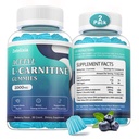 2 Pack Sugar Free Acetyl L-Carnitine Gummies, L-Carnitina Supplemento per le donne e gli uomini, con vitamina C & B12, ALCAR per l'energia, il cervello e il supporto di salute del cuore, Vegan, Non-OGM, 120 Conte