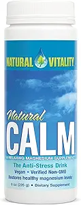 Natürliche Vitalität Calm, Magnesium Citrat-Ergänzung, Anti-Stress-Getränk-Mischpulver, ungeflammt - 8 Unze (Packaging Mai Vary)