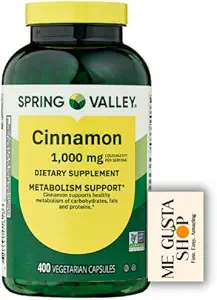 Spring Valley Cinnamon 1000 mg Dietary Supplement, 400 Count Capsules with Pill Organizer