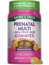 Nature's Truth Prenatal Multivitamin Gummis | mit DHA & Folsäure | 60 Graf | Frucht Geschmack | Non-GMO & Gluten Kostenlose Ergänzung
