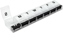 EZY DOSE Weekly (7-Day) AM/PM Daily Pill Organizer, Vitamin Case und Medizin Container, X-Large Compartments, Arthritis Freundlich, bequem und einfach zu bedienen, klar/schwarz, Design Mai Vary, BPA frei