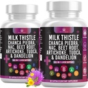 Milchdistel NAC Chanca Piedra Beet Root Artichoke Dandelion Root - Leberergänzung Plus Astragalus TUDCA Choline & Ingwer- 120 Count