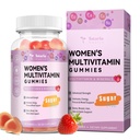 Totaria Sugar Free Multivitamin Gummi für Damen 14+ w/Iron, Inositol, Folate, Biotin, Womens Daily Multivitamin Gummy w/Vitamin A, C, B, D3, K2, für Haar, Haut, Energie, Immun, Erdbeeren Geschmack