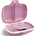 Holii Reise Pille Organizer, 8 Komponenten Tragbare Pille Fall, Tägliche Pille Box, Vitamine zu halten, kleine Pille Container für Taschengeld Medizin Organizer (Pink)