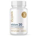 Zenith Labs Vision 20 Augen-Vitamine - Lutein, Zeaxanthin und Bilberry-Extrakt - Unterstützt Augen- und Augengesundheit - Carotenoid-Mischung