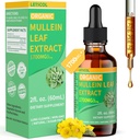 Bio Mullein Tropfen für Lung Cleanse, Leistungsstarke 1700mg Mullein Blatt Extrakt für Immun- und Respiratorische Unterstützung, natürliche Mullein-Ergänzung Tinktur Tropfen Non-GMO & Vegan, 2 Fl Oz