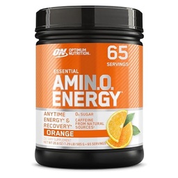 Optimum Nutrition Amino Energy - Pre Workout mit grünem Tee, BCAA, Aminosäuren, Keto Friendly, Green Coffee Extract, Energy Powder - Orange Cooler, 65 Portionen (Packaging May Vary)
