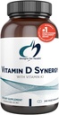 Designs für Gesundheit Vitamin D Synergy - 2000 IU Vitamin D mit K Supplement - Unterstützt gesunde Stimmungen, Knochengesundheit + Immungesundheit für Erwachsene - VIT D3 + Vitamin K - Glutenfrei + Non-GMO (240 Kapseln)