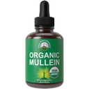 USDA Bio Mullein Blatt Tropfen für Lunge, Atmungsmedizin, Detox, Cleanse. Hohe Bioverfügbarkeit für Frauen, Männer, Kinder. Flüssigkeitszusatz. Sooth Lunge, Cough, Congestion. Vegan, Zero Sugar