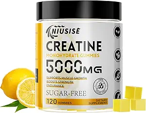 Kreatin Monohydrate Gummie, 120 Kreatin Zucker freie Gummie mit 1000 mg Magnesium Complex und L-Threonate für Männer & Frauen, Energieunterstützung 1 Pack