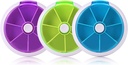 Kreative tragbare Mini 7 Tage Wöchentliche Kreisform Rotary Cute Fruit Style Pill Storage Case Box (Mixed Color)