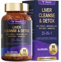 Leberreiniger Detox & Repair 25-in-1 mit Milchdistel,Dandelion Root,Beetroot, Artichoke Extrakt für Lebergesundheit Kräuter Leber Unterstützung Nahrungsergänzung Vitamine Zink, Choline 90 Vegan Kapseln
