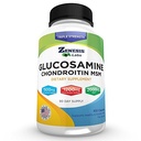 Zenesis Labs Glucosamine Sulfat + Chondroitin + MSM Kombination Joint & Cartilage Supplement 450 Kapseln (Bulk 90 Day Supply) 1500mg, 1200mg, 2000mg pro Servierung
