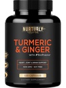 Kurkuma Curcumin mit BioPerine & Ginger, Schwarzer Pfeffer und 95% Curcuminoide - Hohe Absorption Kurkuma Ergänzungen für Herzgesundheit - Non-GMO, Glutenfrei - 120 Kapseln