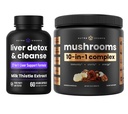 NutraChamps Détox du foie et poudre de champignons - Cognition, Detox & Immunity Bundle