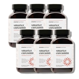 Smarter Nutrition Curcumin Softgels - Vegan High Absorption 400 mg Curcumin Supplement Standardisiert auf 95% Tetrahydrocurcuminoide + Schwarzes Saatgut Öl & Ginger für Gelenk- & Immungesundheit - 360 Ct
