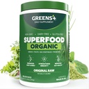 Grüns+ Bio RAW Superfood Pulver, Super Blend Immununterstützung, Morning Kick, Energy Boost, Nutrition Vibrant Health, Nahrungsergänzungsmittel, Vegan Soy/Dairy/Gluten Free(8.46oz)