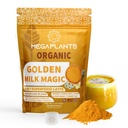 Golden Milk Magic (50 Servierungen) | Superfood 5 Pilzmischung für Schlaf, Entspannung, Relief | Turmeric, Ashwaghanda, Valerian, Kamille + 5 Pilzmischung | Smoothie, Heißes Getränke