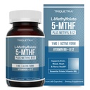 L Methyl Folate 1000 mcg Plus Methyl B12 Cofactor – Active 5-MTHF Form - Supports Mood, Methylation, Cognition – Highly Bioavailable Bioactive Forms of Vitamin B9 & B12 (60 Capsules – 60 Servings)