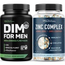 Testosteron Zink Complex & 300mg DIM Ergänzung für Männer für Estrogen Metabolismus und Testosteron Unterstützung | Microbeadlet Zink Ergänzung (60 Servierungen) mit DIM-Komplex für Männer (60 Servierungen)