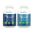 Magnesium Taurate 400mg + Magnesium Glycinate 400mg - High Absorption & Highly Bioavailable - Vegan Bundle - 270 + 270 Tablets