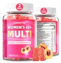 Multivitamin für Damengummis für 40+ mit Omega-3, Niacinamid, B-Komplex, Lutein, Eisen, Choline, Phosphatidylserin, Vitamin D3 für Haut, Haar, Energie, Immune, Knochen - Vegan, Sugar Free, 120Cts