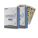 Omax3 Pro-Strength Ultra-Pure Omega-3 Fish Oil - 1000 mg - Maximale professionelle Gelenk- & Muskelunterstützung - EPA DHA - NSF zertifiziert - 60/per Softgel Blister (Pack mit 2)