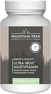 Mountain Peak Nutritionals Ultra High Multivitamin für Männer und Frauen - mit Vitaminen A, B12, B6, C, D, E, Magnesium, Zink, Folsäure, Verdauungsenzyme & Probiotika (180 vegetarische Kapseln)