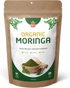 Bio Moringa Blatt Pulver – USDA Certified Green Superfood | Natural Energy & Immune Support – Vegan, Non-GMO, Gluten-Free – Pure Raw Moringa für Glatteien, Tees, Kochen – 16oz wiederverschließbarer Pouch