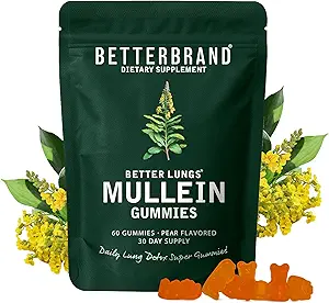 Betterbrand BetterLungs Sea Moss Gummies 1600mg Organic Irish Sea Moss für Lung- und Immunsystem Unterstützung 1000mg Organic Bladderwrack und Burdock Root - 60 Count Apple Flavored (30 Tage Versorgung)