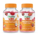 Lifeable Multivitamin Kids + Probiotics 5 Billion Kids, Gummis Bundle - Große Verkostung, Vitamin-Ergänzung, Glutenfrei, GMO frei, Kaugummi