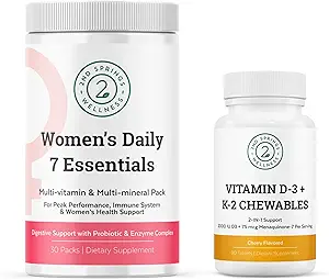Quotidien des femmes 7 Essentiels et Vitamine D3 + K2 Pâtisserie