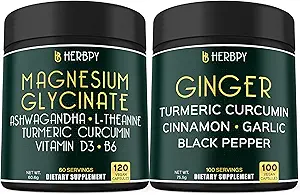 Bundle 6in1 Magnesium Glycinat Supplement & 5in1 Ginger Supplement