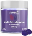 Droppels Multi-Mushroom Gummies | Vegan, Pectin-Based & Non-GMO | Maitake, Shiitake, Türkei Tail, Chaga, Reishi & Lion's Mane Supplement | Gemischte Beeren Geschmack, 60 Graf