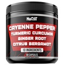 Cayenne Pfeffer Ergänzungen mit Kurkumin Wurzel, Ginger Wurzel, Citrus Bergamotte & More - Verdauungsgesundheit, Immunsystem, Herzgesundheit & Gelenkgesundheit - 90 Kapseln