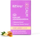 Calm Supplement - Honey Lemon Flavor, 30 Count - Auflösende Kalkstreifen mit Ashwagandha KSM 66 Hilfe Unterstützung Stress Relief - Made in USA, Sugar und Gluten-Free