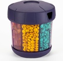Mossime Supplement Organizer mit extra großen 7 Komponenten, TPU Soft Lid Easy Open Pill Dispenser, Ein Monat Reise Medication Organizer Speicher Vitamin Halter, Medizin Container Pill Bottle