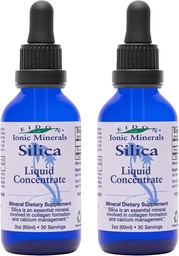 Eidon Liquid Silica Mineral Konzentrat - Silica Ergänzung für Haar, Haut und Nägel, Silica Tropfen zur Unterstützung Collagen Produktion, kein hinzugefügter Zucker - 2 oz, 2 Pack