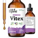 Wild & Organic Vitex Tincture - Vitex Chasteberry Beilage für Damen - Flüssige Chaste Tree Berry Extrakt für gute Stimmung - Vegan, Zucker & Alkoholfreie Kräutertropfen - 4 oz
