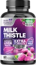 Milk Thistle Supplement mit Silymarin Marianum & Dandelion Root Liver Health Support - 9:1 Extrakt Leberreiniger Detox & Repair 1000mg Äquivalent - Nature's Milk Thistle Supplements - 60 Kapseln