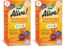 Nature's Way Alive! Kinder Daily Chewable Multivitamin, unterstützt Knochen, Auge und Immungesundheit*, Orange & Berry Fruit Flavored, Glutenfrei, 120 Kautabletten (Packaging May Vary) (Package of 2)