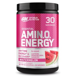 Optimum Nutrition Amino Energy - Pre Workout mit grünem Tee, BCAA, Aminosäuren, Keto Friendly, Green Coffee Extract, Energy Powder - Watermelon, 30 Portionen (Packaging May Vary)
